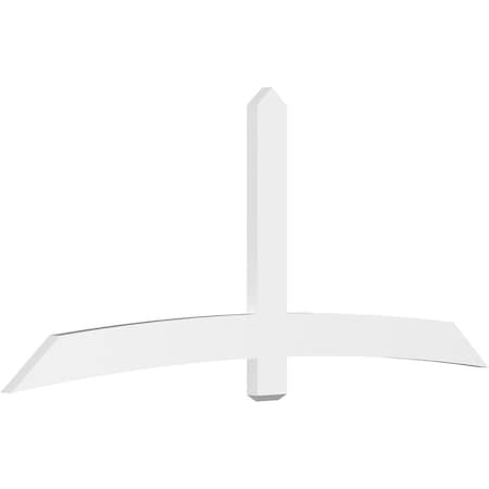 Ekena Millwork Bellingham Architectural Grade PVC Gable Bracket, 96"W x 40"H x 2"D x 6"F, 10/12 Pitch GBP096X40X0206BEL00